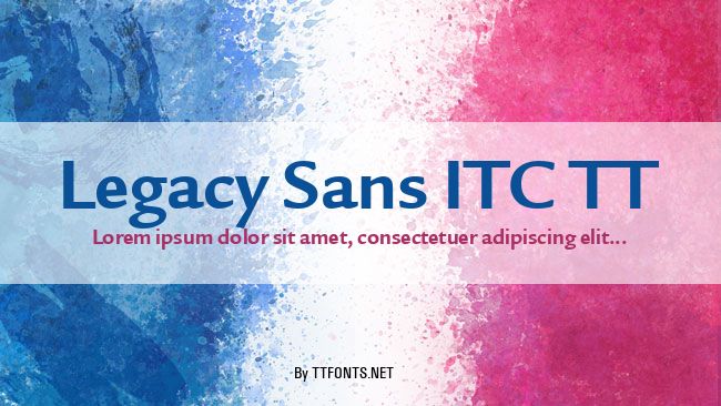 Legacy Sans ITC TT example